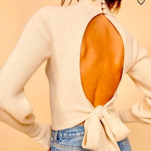 Reformation Osteria Open Back Sweater
